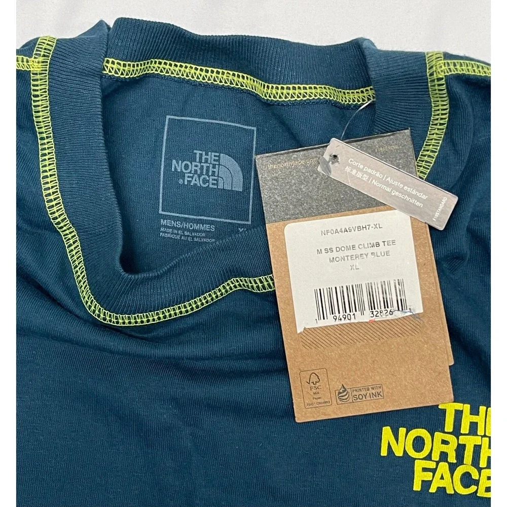 THE‎ NORTH FACE Men's Short Sleeve Dome Climb Tee, Monterey Blue, X-Large